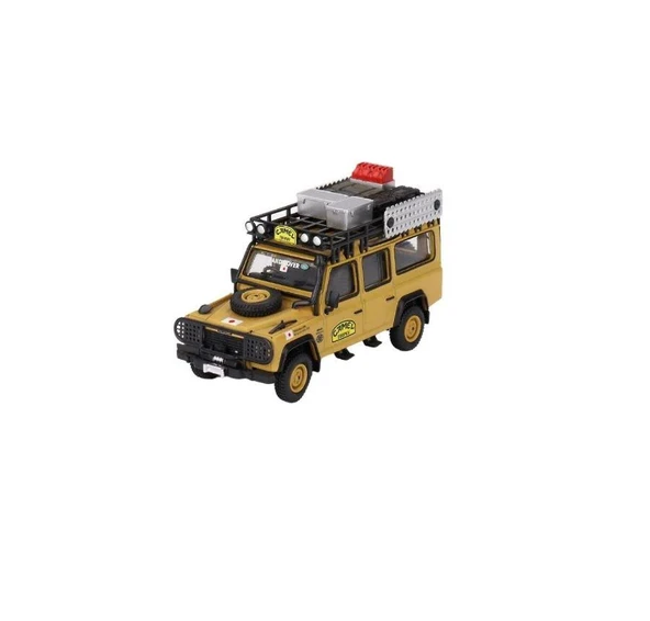 Mini GT 751 Land Rover Defender 110 1989 Camel Trophy Amazon Team Japan Model Araba