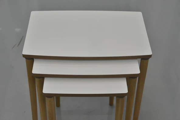 ES zigon sehpa 3 lü ahşap  ayak klasik - 9