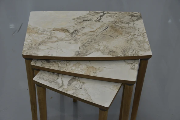 ES zigon sehpa 3 lü ahşap  ayak klasik - 5