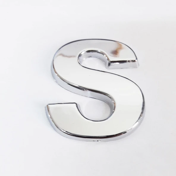 Cemax S Harfi 3,75 cm Krom Yapışkanlı - 6