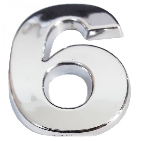 Cemax Krom Yapışkanlı 6 Rakamı 5 cm - 3