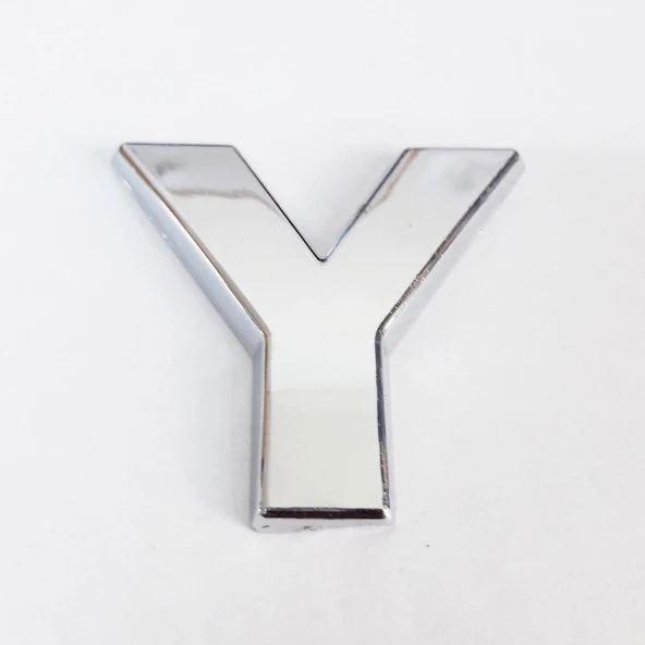 Cemax Y Harfi  3,75 cm Krom Yapışkanlı - 3