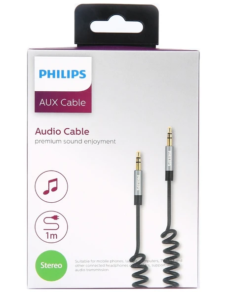 Philips SWR2102A/93  3.5mm Aux Ses Kablosu - 1 Metre (Akordion)