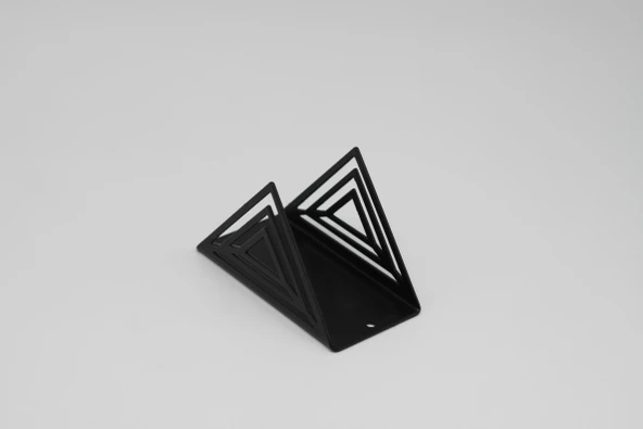 Metal Masa Üstü Sofra Dekoratif Siyah Peçetelik Minimalist Model - 2