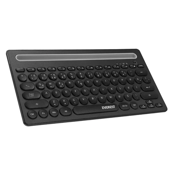 Everest KB-BT84 Siyah/Gri Bluetooth Ultra İnce+Şarjlı Q Mac/Win/Android/Ios Uyumlu Kablosuz klavye