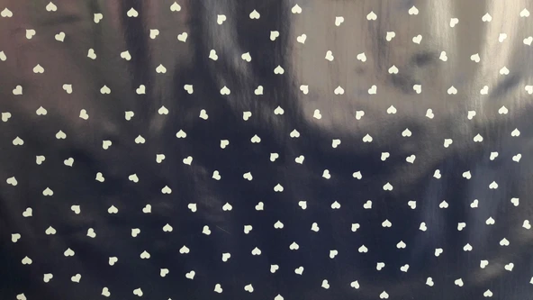 Florista Beyaz Kalp Lacivert Masa Örtüsü 1 Metre - 3