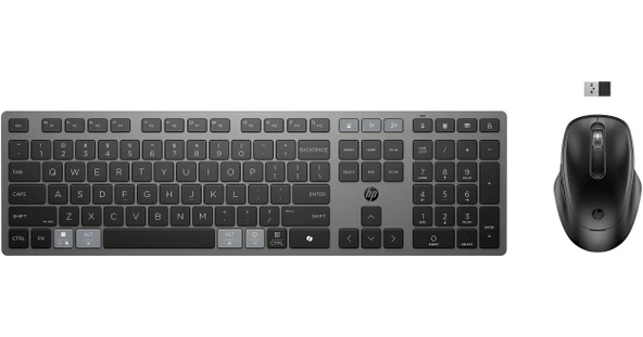 725 Multi-Device Rechargeable Wireless Keyboard and Mouse Combo