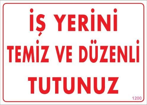 Temizlik Düzen Uyarı Levhası 25x35 KOD:1200 - Resim 6