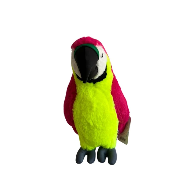 Peluş Papağan Sarı Kırmızı Renkli - Mavi Su Dünyası - Resim 3