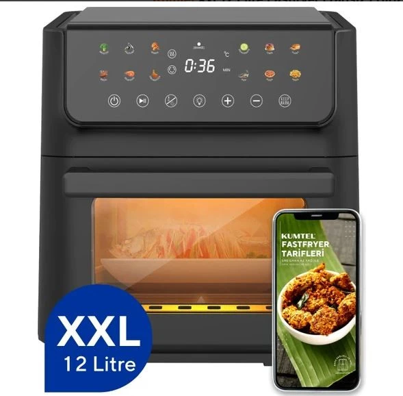 Kumtel Xxl 12 Litre Fastfryer (Yağsız Fritöz Airfryer ) Haf-10