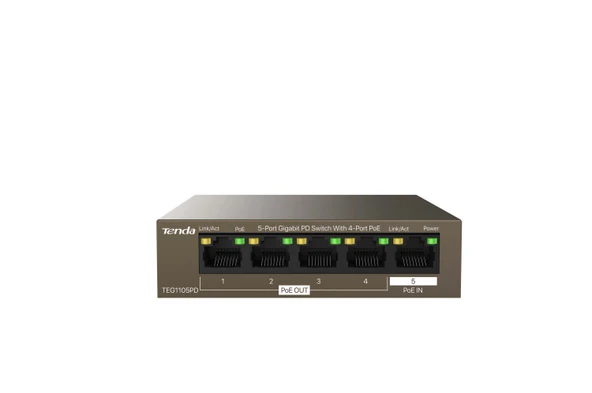 TEG1105PD 5-Port Gigabit PD Switch With 4-Port PoE