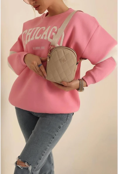 Küçük Boy su Geçirmez Kumaş 2 Bölemeli Omuz Çanta ürün görseli