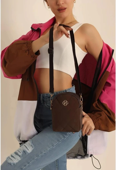 Küçük Boy su Geçirmez Kumaş 2 Bölemeli Omuz Çanta ürün görseli