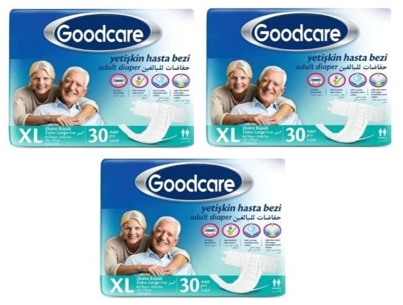 Goodcare Hasta Bezi Yetişkin Bel Bantlı Tekstil Yüzey XL Extra Large - Ekstra Büyük 90 Adet (3PKX30)