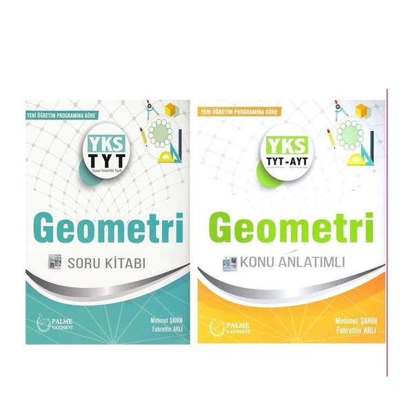 Palme Yayınları TYT Geometri Soru ve TYT AYT Geometri Konu Seti 2 Kitap