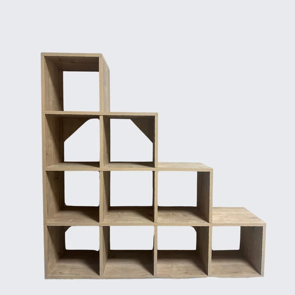 Mukotoys Basamak Raf Kitaplık Mdf 130x130 - 4