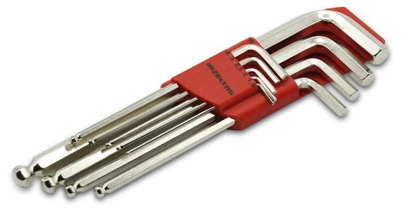 İzeltaş Yuvarlak Allen Anahtar Takımı Uzun Boy 9 Parça - 2