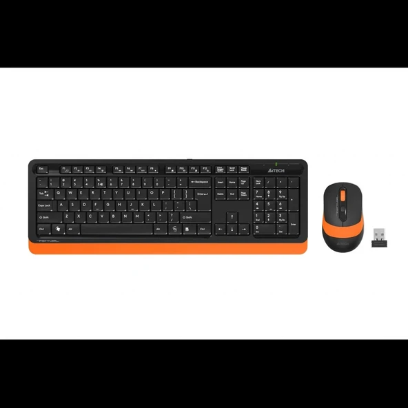 A4 Tech Fg1010 Turuncu Fstyler Türkçe Q 2,4ghz  Kablosuz Klavye Mouse Set