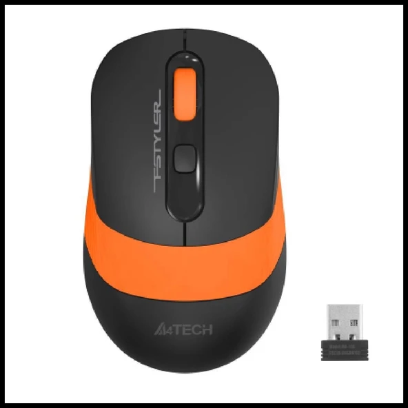 A4 Tech Fg10 (turuncu) Fstyler 2,4ghz Kablosuz Optik Mouse, 10-15metre, 4 Buton, Nano Alıcı