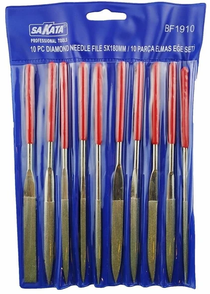 Sakata 19104 Elmas Eğe Takımı 10 Parça 4X160 mm - 2