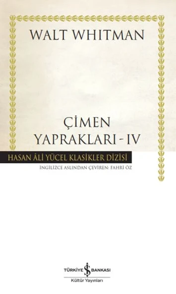 Çimen Yaprakları - Iv WALT WHITMAN