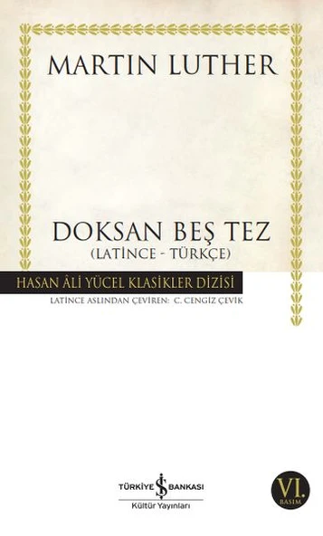 Doksan Beş Tez (K.Kapak) MARTIN LUTHER