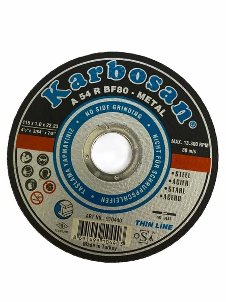 Karbosan 115X1,0X22 Thinline Metal Kesici - 2
