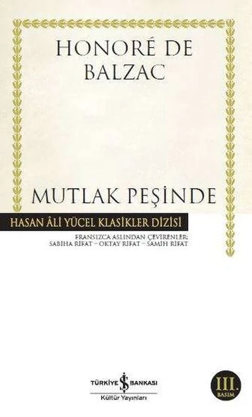 Mutlak Peşinde (K.Kapak) HONORE DE BALZAC