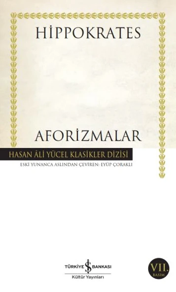 Aforizmalar-Hıpokrates (K.Kapak) HIPPOKRATES