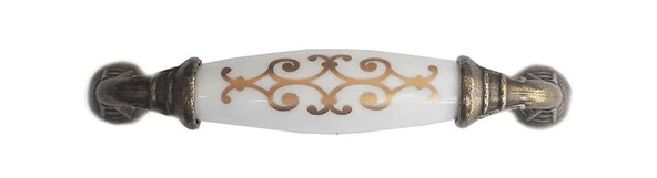 Klasik Silindir Kulp Antik Sarı 96 mm - Resim 3