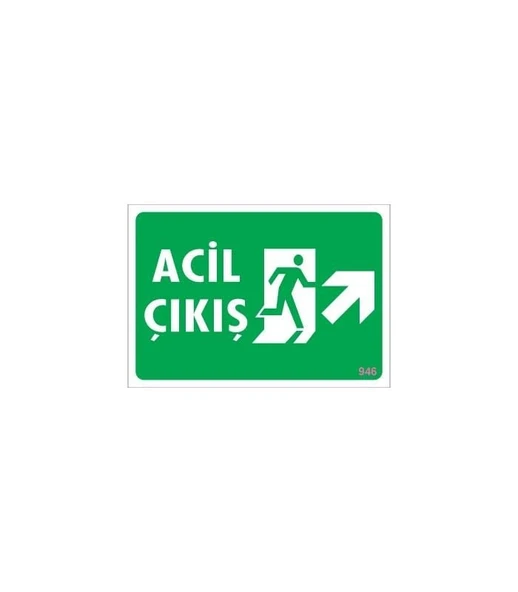 Acil Çıkış Uyarı Levhası 17,5x25 KOD: 946 - 4
