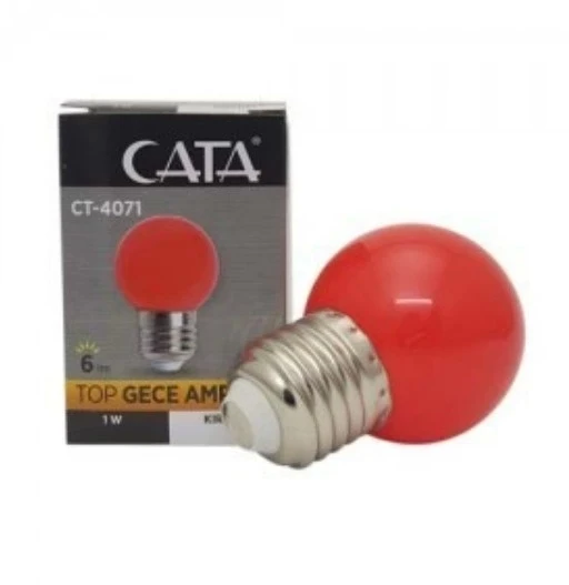 CATA 1w KIRMIZI Ledli Gece Lambası E-27 Duylu