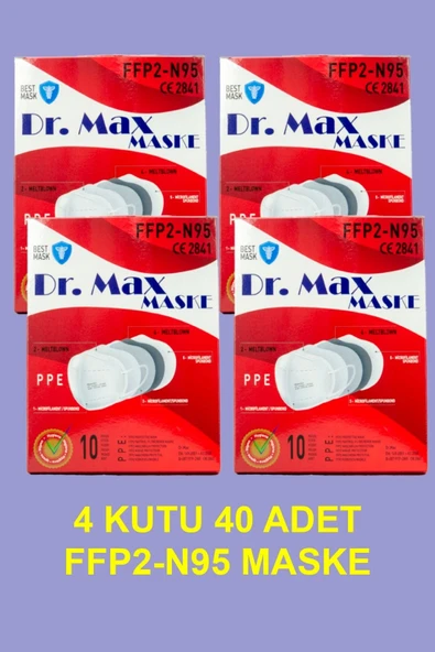 Ffp2 N95 Meltblown Maske Beş Katlı Koruma 10'lu x 4 Kutu