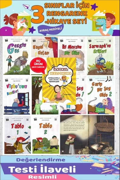 3.Sınıf Okumayı Sevdiren 10 lu Hikaye Seti  (Hızlı Okuma Hediyeli) ürün görseli 1