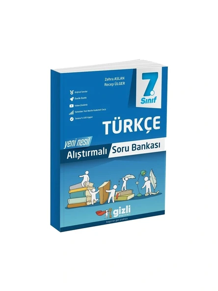 Gizli Yayınları 7. Sınıf Türkçe Alıştırmalı Soru Bankası