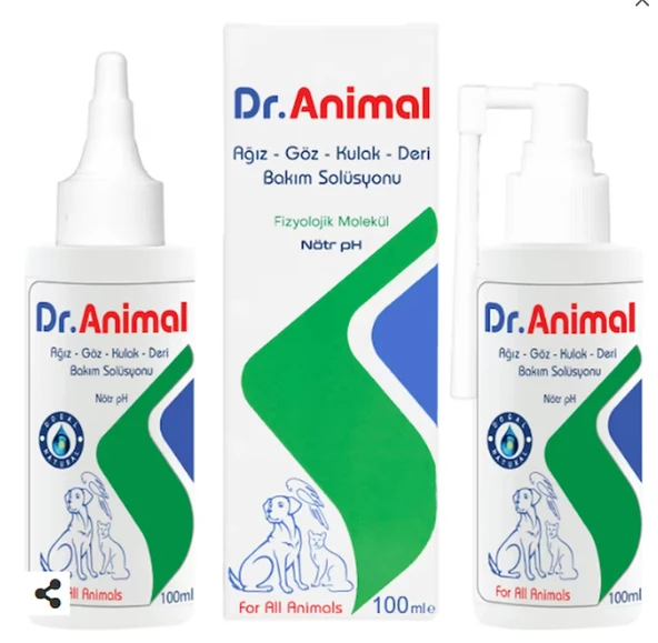 Dr.Animal Ağız-Göz-Kulak-Deri Bakım Solüsyonu 100 ml