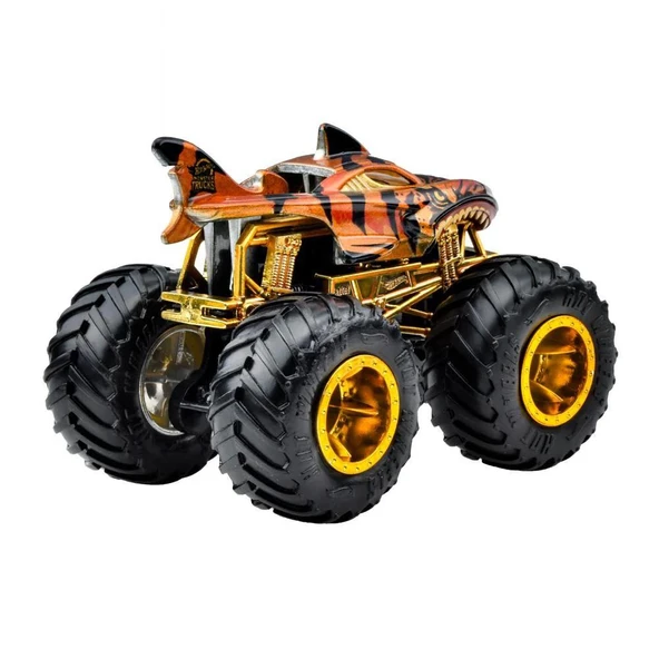 JDV96 Monster Trucks BIG FOOT TROPHY ŞAMPİYONLARI TEKLİ ARABA - HW TIGER SHARK JDW02 - Resim 3