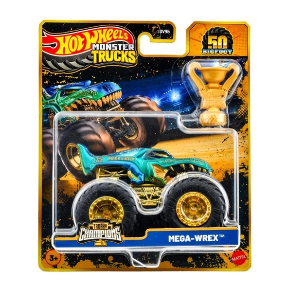 JDV96 Monster Trucks BIG FOOT TROPHY ŞAMPİYONLARI TEKLİ ARABA - MEGA-WREX JDW01