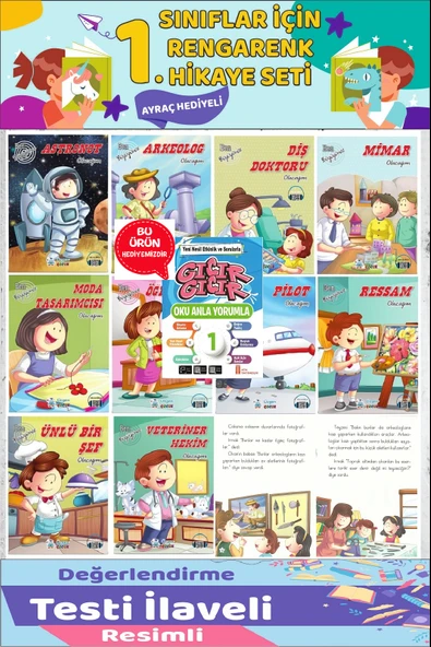 1.Sınıf Okumayı Sevdiren 10 lu Hikaye Seti 4 (Oku Anla Yorumla Hediyeli) ürün görseli 1