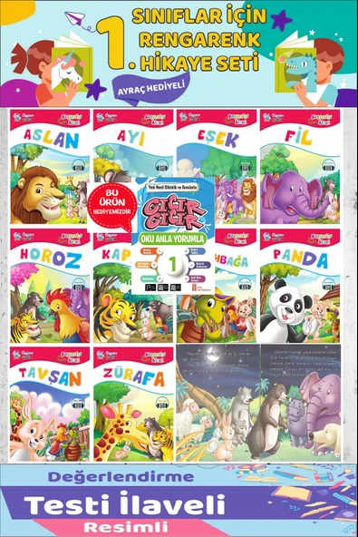 1.Sınıf Okumayı Sevdiren 10 lu Hikaye Seti 5 (Oku Anla Yorumla Hediyeli) ürün görseli 1