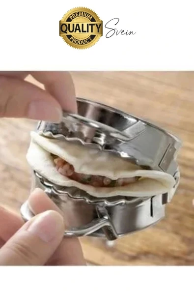 Pratik Metal Hamur Kapatıcı Çi Börek Mantı Kurabiye Poğaça Kalıbı Paslanmaz Çelik 17.5 cm 1 Adet - 3