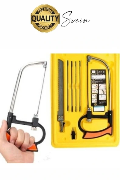 Çok Amaçlı Ev Tipi Güçlü 4 Yedek Bıçak Ayarlanabilir Ahşap Lastik Boru Kesim Kıl Testere Kesme Seti - 2