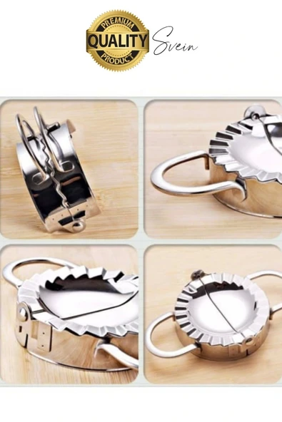 Pratik Metal Hamur Kapatıcı Çi Börek Mantı Kurabiye Poğaça Kalıbı Paslanmaz Çelik 17.5 cm 1 Adet - 4