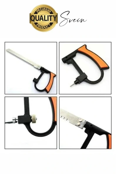 Çok Amaçlı Ev Tipi Güçlü 4 Yedek Bıçak Ayarlanabilir Ahşap Lastik Boru Kesim Kıl Testere Kesme Seti - 6