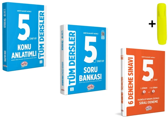 Editör Yayınları 5. Sınıf Tüm Dersler Konu Soru Deneme Seti