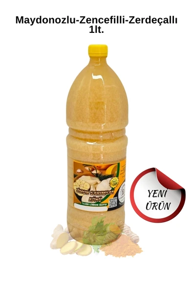 Limon Sarımsak Kürü Pet Şişe 1 lt.El Yapımı Yeni Ürün (Zencefil,Zerdeçal,Maydonoz )