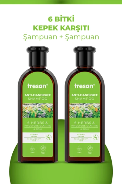 6 Bitki Kepek Karşıtı Bakım Şampuanı 300 ml X 2 Adet - 1
