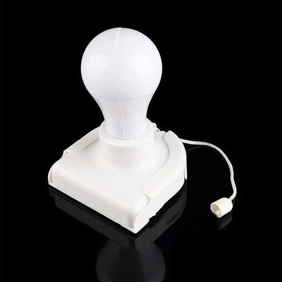 Pratik Pilli Aç Kapa İpli Çek Yak Taşınabilir Led Ampül Lamba - 2
