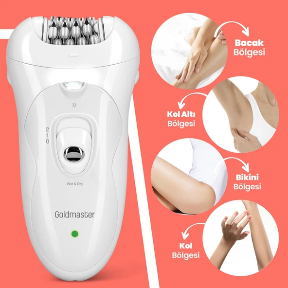 GOLDMASTER ALYA GM-8136 ŞARJLI EPİLASYON CİHAZI - 2