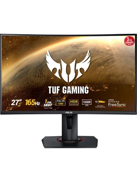 ASUS TUF Gaming VG27VQ 27 inç 165Hz 1ms Full HD FreeSync Curved Gaming Monitör